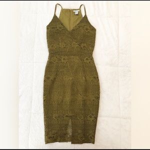 H&M OLIVE COCKTAIL DRESS ✨ NWOT